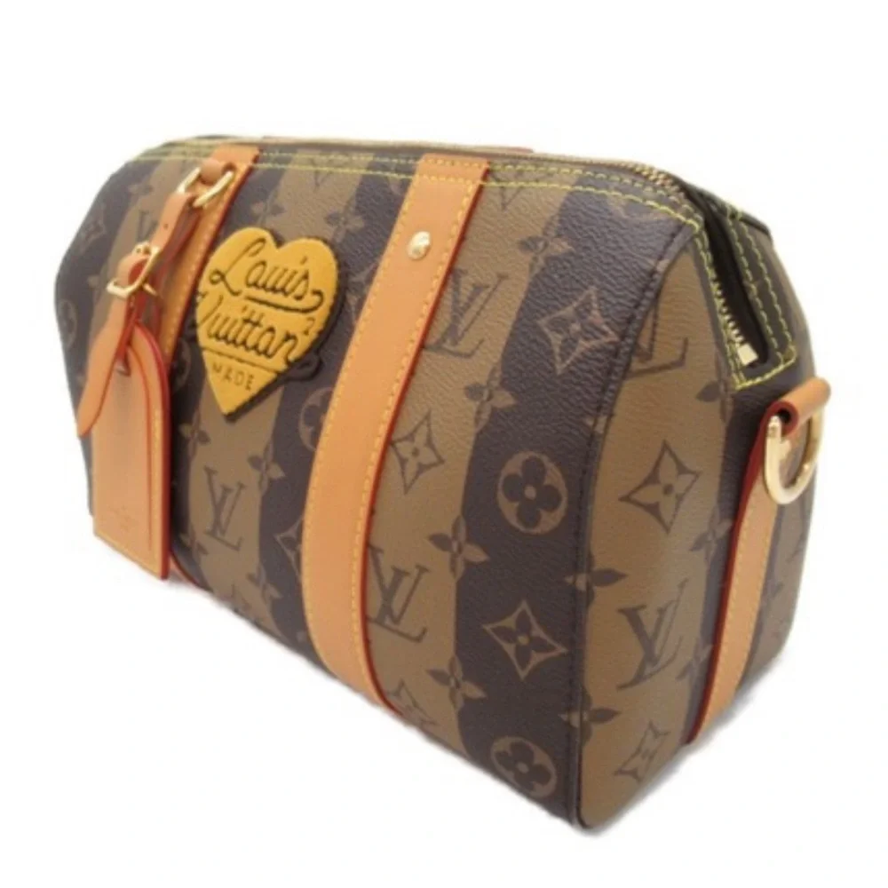 Auth LOUIS VUITTON X NIGO Reverse Monogram  City Keepall Bandouliere